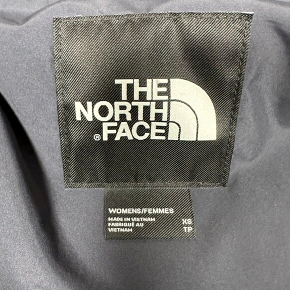 The North Face Womens Gotham Jacket Size XS Down Blue Hooded Faux Fur Warm 550 - Picture 10 of 12